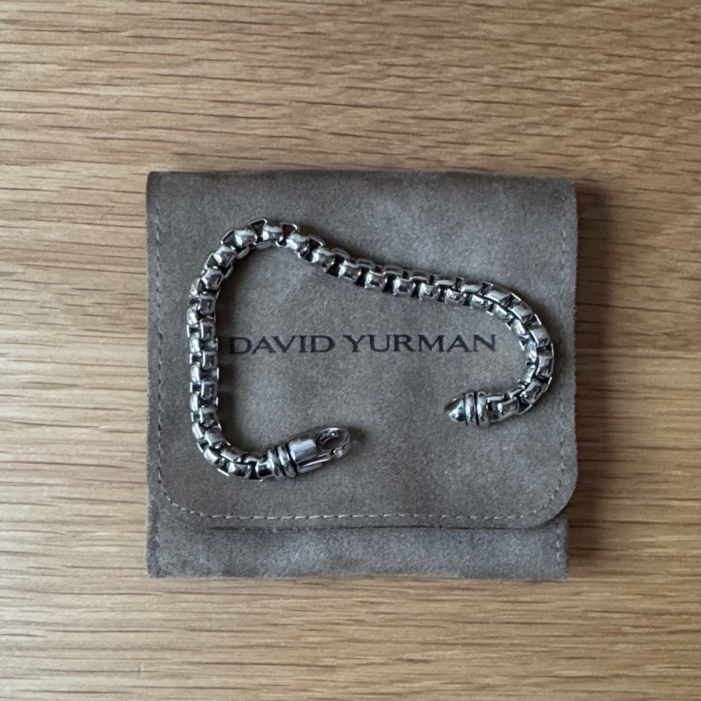 David Yurman Box Chain Sterling Silver Bracelet